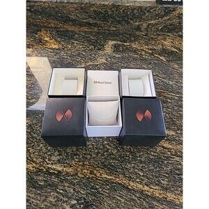 Set Of 3 WATCH STATION 2 Watch Box W Rest Empty Black 1 Empty White With Pillow